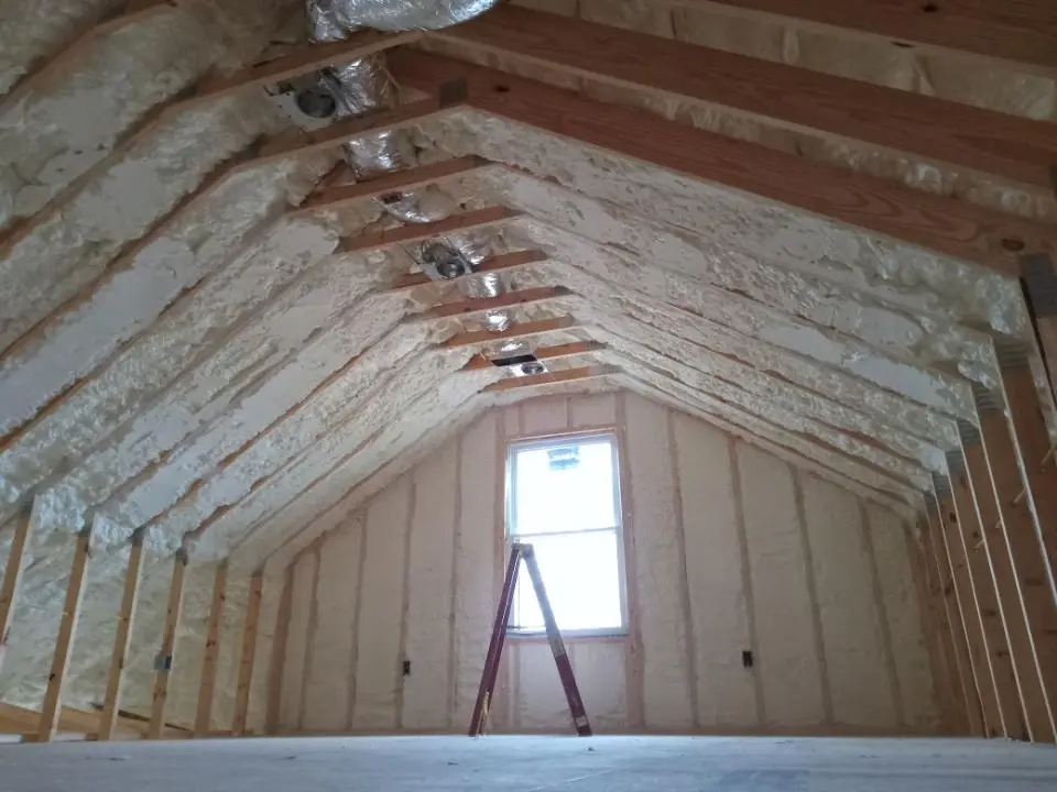 Spray foam roofing application for Crawl Space Insulation project in North Branch